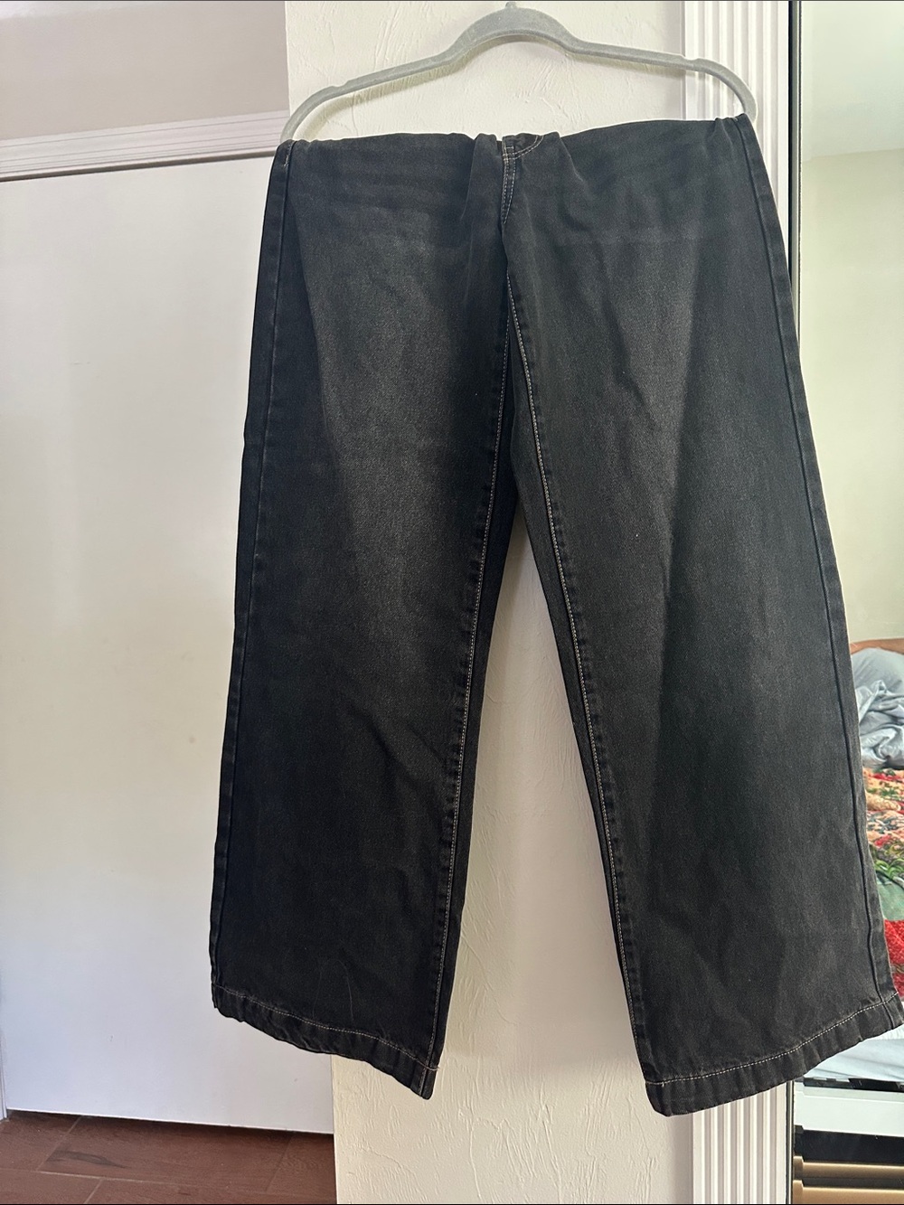 PacSun Wide-Leg Black Denim Pants
